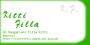 kitti filla business card
